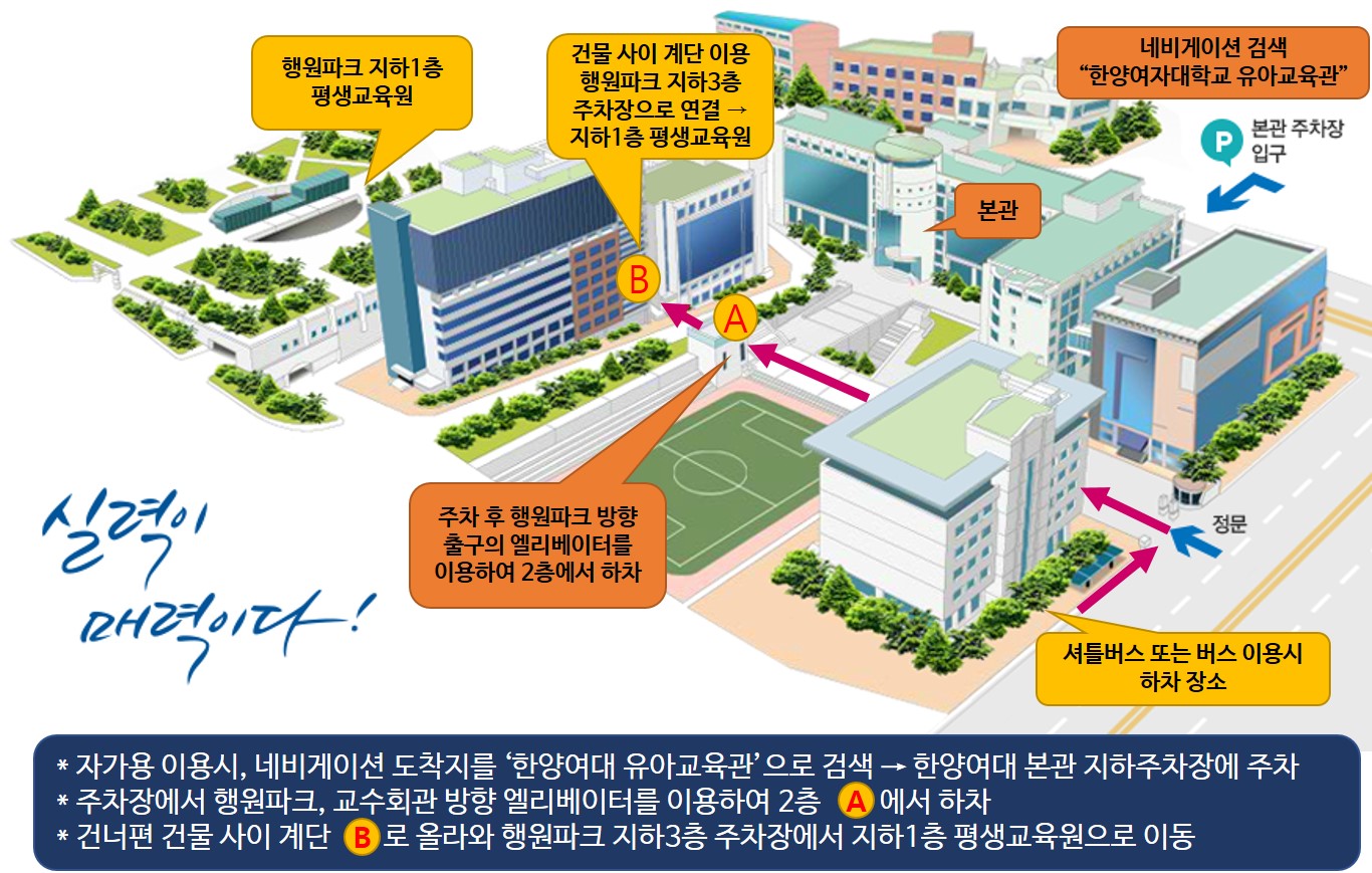 한양여자대학교 평생교육원 오시는길